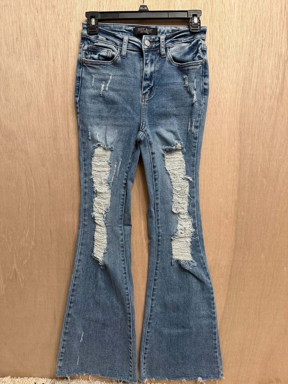 Judy Blue Los Angeles Flare Fit Distressed Jeans Size 0/24